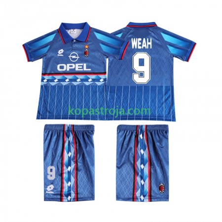 Billiga Fotbollströjor AC Milan WEAH 9 1995 Retro Barn Borta tröja 1996 Kortärmad